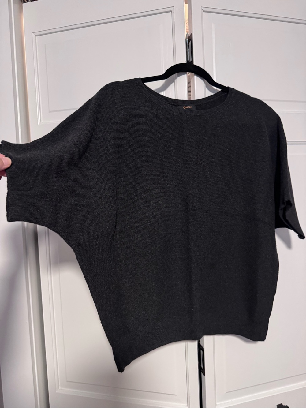 Quince Black Dolman Knit Top